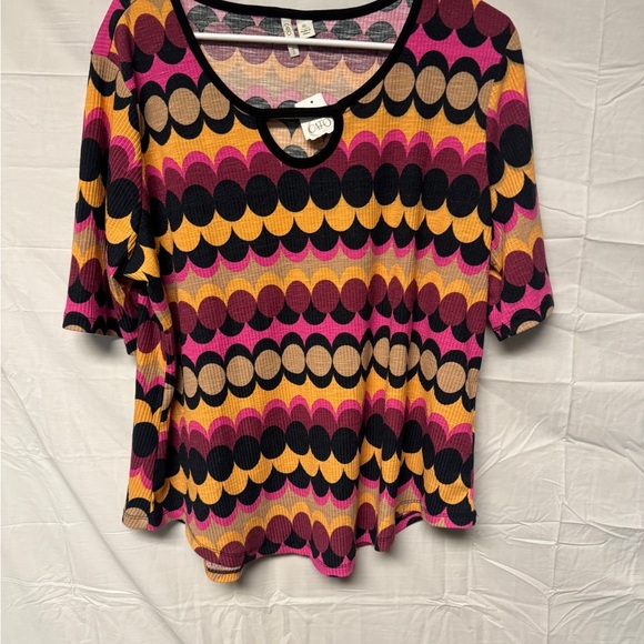 NWT XL Cato Multicolor Geometric Women's Blouse - Picture 1 of 3